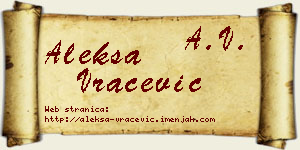 Aleksa Vračević vizit kartica
